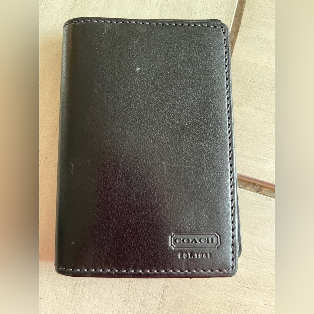 Black leather Coach wallet